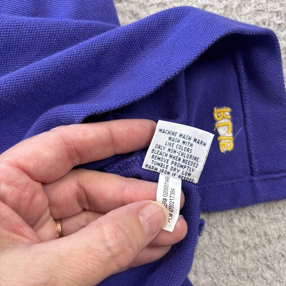 Polo Ralph Lauren Polo Shirt Mens 2XL Purple Yellow Pony Long Sleeve Cotton